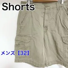 YBD33【US輸入】ショートパンツ(短パン)【メンズ32】薄いベージュグレー