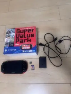 PS Vita Wi-Fiモデル 赤/黒 8GBメモリーカード・箱付き