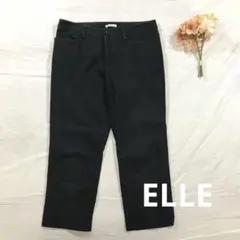 ELLEエル クロップドパンツ テーパード カジュアル ブラック40