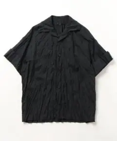【th products】Shrink Open Collar Shirt