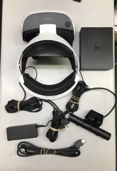 PSVRヘッドセット、プロセッサユニット、カメラ（スタンド付）、付属ケーブル