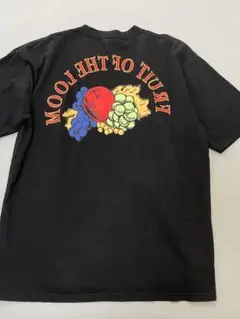 フルーツオブザルーム 反転ロゴ バックプリントL 黒 HEAVY Tシャツ