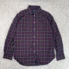 ラルフローレン チェックシャツ レッド系 90s