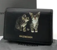 ⭐️ 極美品 バレンシアガ キャット コンパクトウォレット 折り財布 ブラック