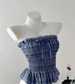 shein チェック トップス