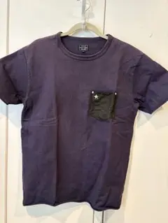 貴重Lサイズ schott ワンスター×鹿皮ポケットTシャツ（パープル）