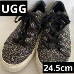 UGG ブラック グリッター スニーカー　24.5cm