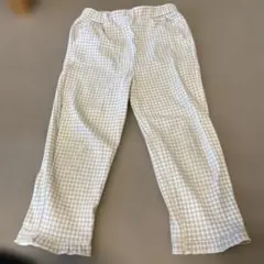 Samansa Mos2 子供用チェック柄フレアパンツ(120cm)