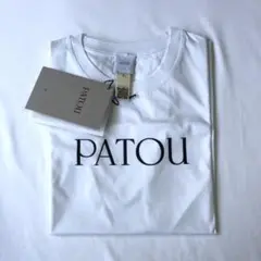 少し汚れ? 新品未着用 Patou 白M オーガニックコットン ロゴTシャツ