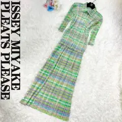 極美品♡L-XL♡プリーツプリーズ セットアップ スカート イッセイミヤケ