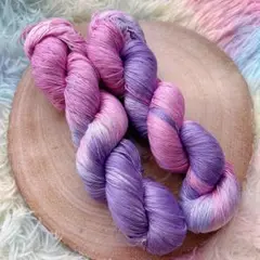 シルクリネンブレンド手染め糸♡2カセ 200g