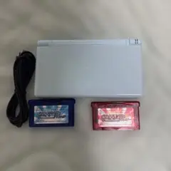 ジャンク品ニンテンドーDS Lite 水色 + ポケモンソフト2本