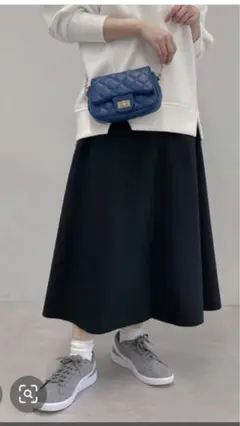 ウールライクジャージスカート 黒 新品タグつき