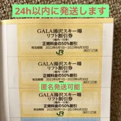 GALA湯沢スキー場リフト割引券 50%割引