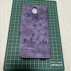 ☘️紫☘️ 京セラ かんたんスマホ 705KC ケース 手帳型 カバー 人気