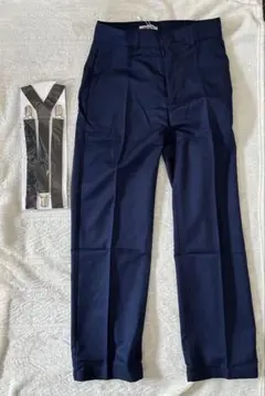 ボーイズ 学校 制服 パンツ: キッズ 調節可能 ネイビー