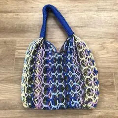 カラフルメッシュかごバッグ