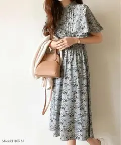mily bilet 花柄フレア袖ワンピース　Mサイズ
