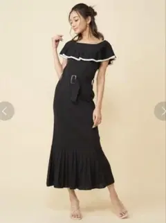 美品✨ROYAL PARTY 配色マーメイドニットワンピース