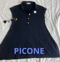 お値下げ⭐︎PICONE⭐︎ノースリーブチュニックポロシャツブラック