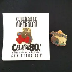 サンディエゴ動物園 80周年 コアラ しろくま ピンバッジ