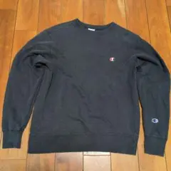 Champion ダークグレー クルーネック トレーナー L