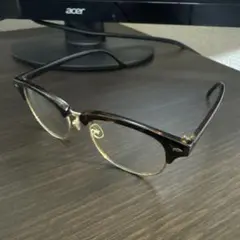 べっ甲ラウンドフレームメガネ