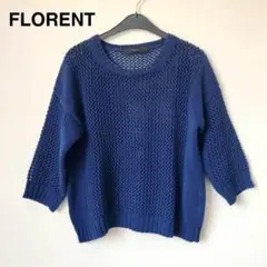 FLORENT コットンサマーニット ブルー