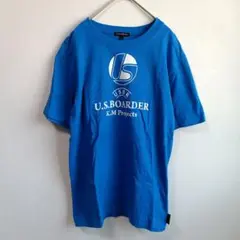 【U.S.BOARDER】Tシャツ（L）半袖トップス バックプリント ロゴ