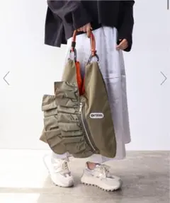 【RISREY×OUTDOOR PRODUCTS】ティアードフリルトートバッグ