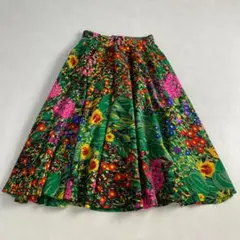 ケンゾー ロングスカート 花柄　フレア　マルチカラー KENZO M・L相当