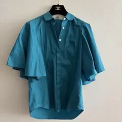 beams EFFE トルコブルーコットンブラウス日本製