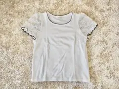 新品タグ付き＊半袖レース袖Tシャツ S