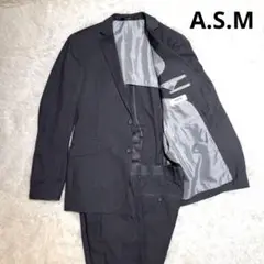 【極美品】A.S.M エーエスエム セットアップ スーツ ストライプ