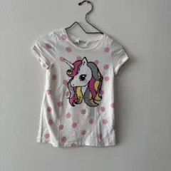 ユニコーン スパンコール Tシャツ ホワイト