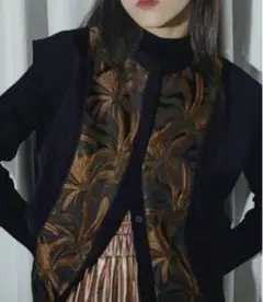Ezick Jacquard line スリーブレストップス　エジック
