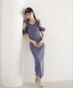 snidel スナイデル　プリーツフリルドッキングワンピース