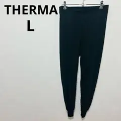 THERMA スリムフィットパンツ ブラック【L】