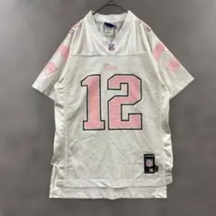 リーボック NFL ペイトリオッツ 白×ピンク ユニフォーム XL【5455】