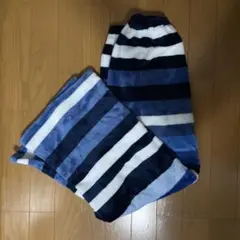 水色 ストライプ柄 タオルとラッシュガード セット