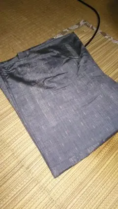 昭和レトロ☆灰色 雨模様 ☆紬 単衣物