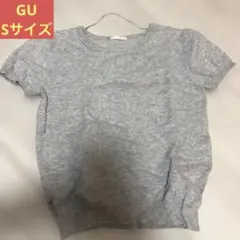 GU グレー 半袖ニットTシャツ Sサイズ