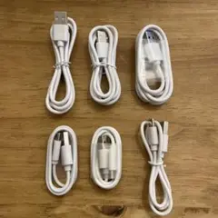 USB ケーブル A-C Type C タイプC 6本セット 白