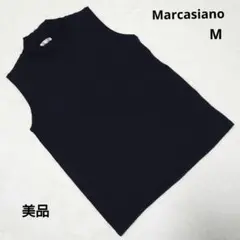美品 Marcasiano マルカシアーノ ブラック ノースリーブニット M