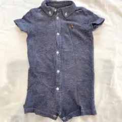 ラルフローレン ロンパース 6M 70cm デニム　ネイビー 半袖