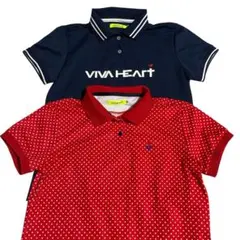2枚セット【美品☆ビバハート】　VIVA HEART 半袖ゴルフポロシャツ 42