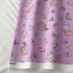 (1点限定)綿100%プリント生地/パープル系/不思議の国/2m