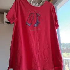 ハイヒールイラスト 半袖Tシャツ ピンク