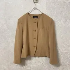 ランローブ 東京スタイル フォーマル ノーカラー ジャケット (9)ベージュ