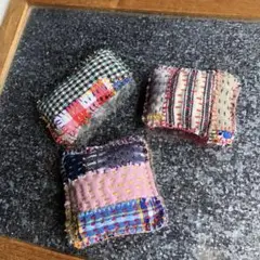 小さなハギレステッチやわふかマグネット　3個セット